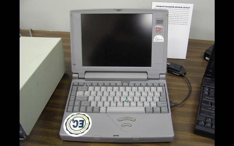 Toshiba Notebook Computer (1994) | Northwest purchased 200 Toshiba Notebook Computers for its EC Plus pilot program in 1994. The program was designed to provide students with a powerful portable education tool. But students were not interested in the program at the time and described the notebook computers like a "ball and chain." (Courtesy of the Jean Jennings Bartik Computing Museum)